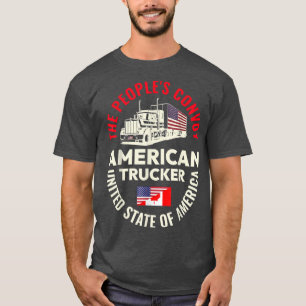The Peoples Convoy 2022 Amerika Truckers Vrijheid T-shirt