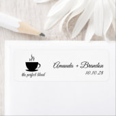 The Perfect Blend Coffee Script Wedding Favor Etiket (Insitu)