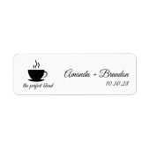 The Perfect Blend Coffee Script Wedding Favor Etiket (Voorkant)