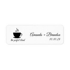 The Perfect Blend Coffee Script Wedding Favor Etiket