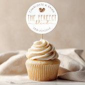 The Perfect Blend Coffee Trouw Bruiloftsfeest Ronde Sticker