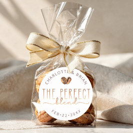 The Perfect Blend Coffee Wedding Shower Ronde Sticker