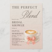The Perfect Blend Coquette Coffee Bridal Shower Kaart (Voorkant)