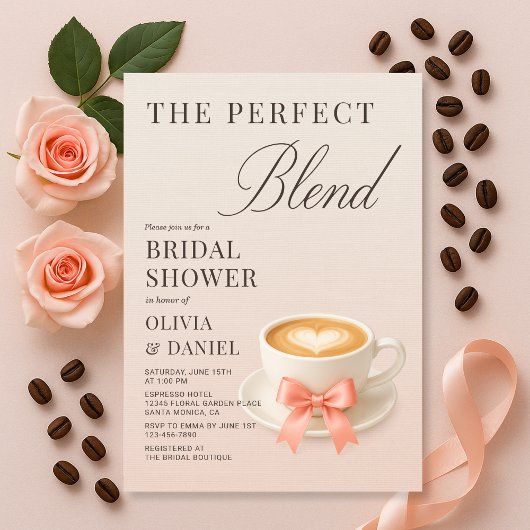 The Perfect Blend Couple Shower Coffee Kaart