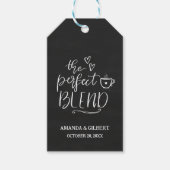 The Perfect Blend Cute Script Chalkboard Wedding Cadeaulabel (Voorkant)
