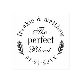 The Perfect Blend | Elegant Script bruiloft gunst Rubberstempel