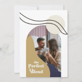 "The Perfect Blend" Moderne Geometrische Boho brui Feestdagenkaart (Voorkant)