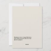 "The Perfect Blend" Moderne Geometrische Boho brui Feestdagenkaart (Achterkant)