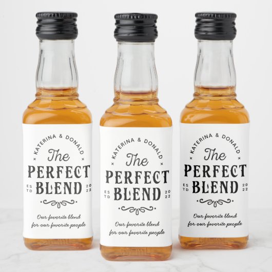 The Perfect Blend Trouw  Likeurfles Etiket (Flessen)