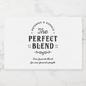 The Perfect Blend Trouw  Likeurfles Etiket (Enkel label)