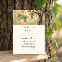 The Perfect Blend Wijngaard Druiven Koppel Bruilof Kaart