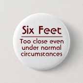 The perfect button for today's social distancing! (Voorkant)