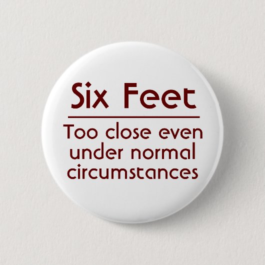 The perfect button for today's social distancing! (Voorkant)