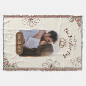 The Perfect Day Custom Wedding Pic w/Rings & Date Deken (Voorkant)