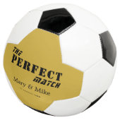 The PERFECT Match M Gold Style Couple Voetbal (Drie kwart)