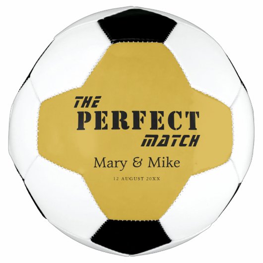 The PERFECT Match M Gold Style Couple Voetbal (Voorkant)