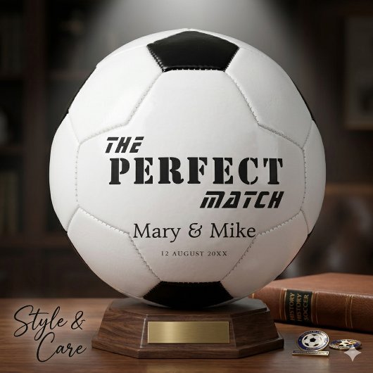 The Perfect Match Soccer Ball For Couples Gift Voetbal