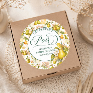 The Perfect Pair Cottagecore Bruidsfeest Ronde Sticker