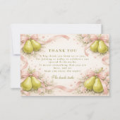 The Perfect Pair Pear Bridal Shower Bedankkaart (Voorkant)