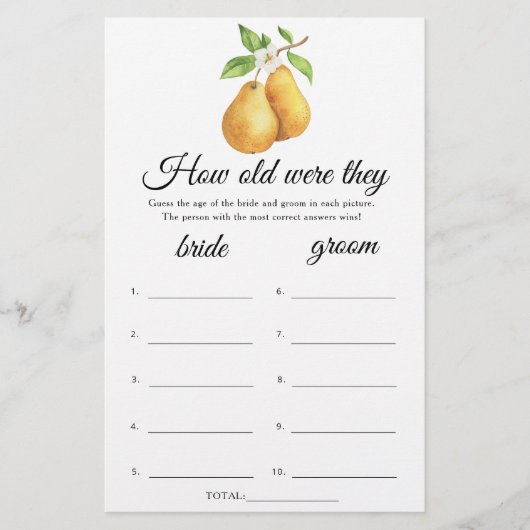 The perfect pair pears How old were they bridal (Voorkant)