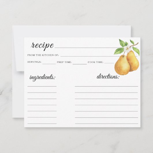 the perfect pear bridal shower - recipe (Voorkant)