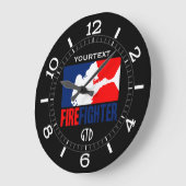 The Personalized Firefighter Headliner Dial on a Grote Klok (Hoek)