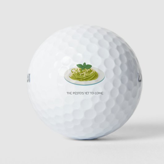'The Pesto's Yet To Come' Charming Pesto Pasta Fun Golfballen (Voorkant)