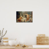 The Pet Bird by Hans Zatzka - poster (Keuken)