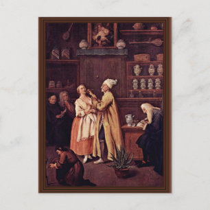 The Pharmacist by Longhi Pietro (Beste kwaliteit) Briefkaart