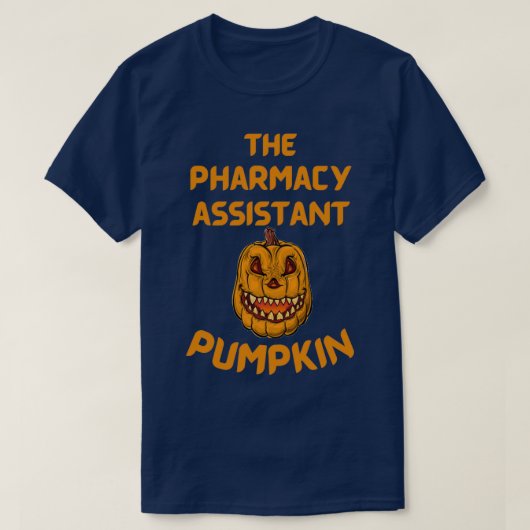 The Pharmacy Assistant Pumpkin Funny Halloween Cos T-shirt (Design voorkant)