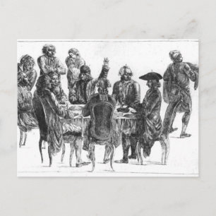 The Philosophers at Supper, c.1750 Briefkaart
