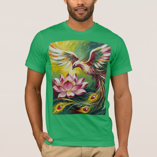 The phoenix and the Sacred Lotus T-shirt (Voorkant)