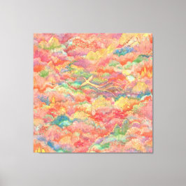 The Phoenix's Flight to Paradise Canvas Afdruk