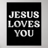The Phrase Jesus Loves You On A  Poster (Voorkant)