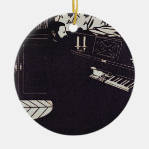 The Piano, 1914 (houtsnip) Keramisch Ornament