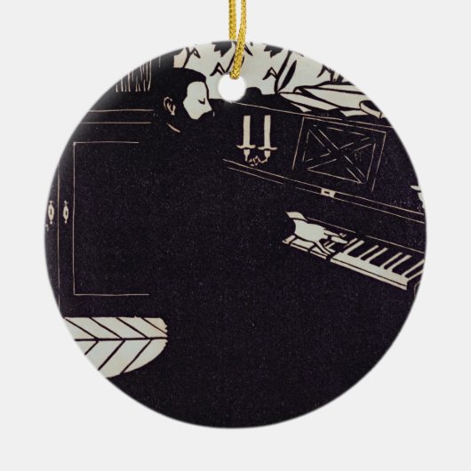 The Piano, 1914 (houtsnip) Keramisch Ornament (Voorkant)
