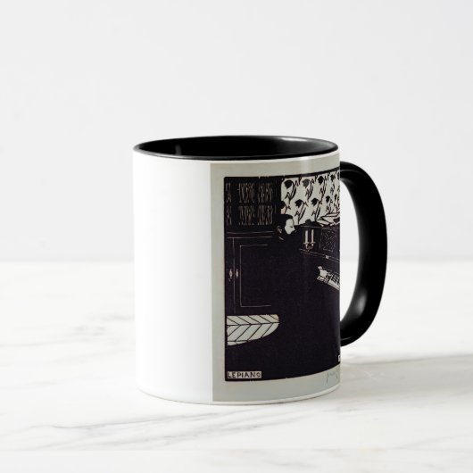 The Piano, 1914 (houtsnip) Mok (Voorkant rechts)