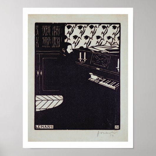 The Piano, 1914 (houtsnip) Poster (Voorkant)