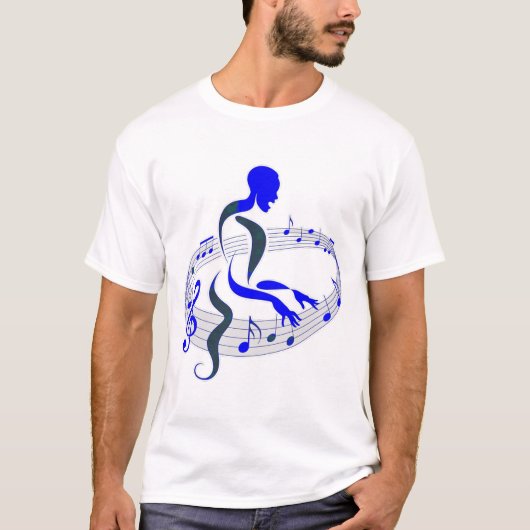 The Piano Player - Design 1 T-shirt (Voorkant)