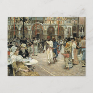 The Piazza of Saint Mark's, Venetië, 1883, van Wil Briefkaart