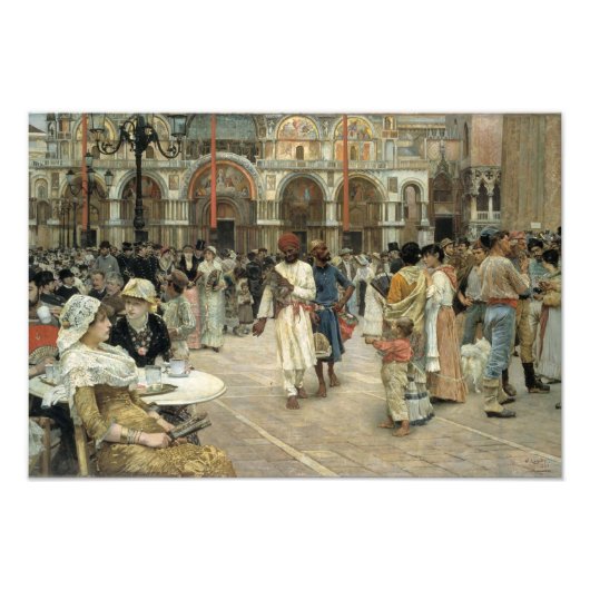 The Piazza of Saint Mark's, Venetië, 1883, van Wil Foto Afdruk (Voorkant)