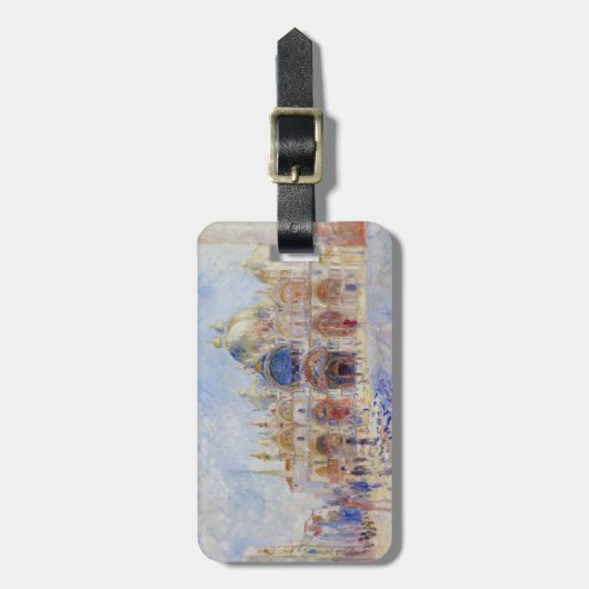 The Piazza San Marco, Venice, 1881 (olie op doek) Bagagelabel (Voorkant verticaal)