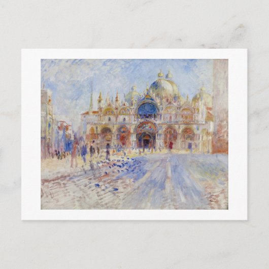 The Piazza San Marco, Venice, 1881 (olie op doek) Briefkaart (Voorkant)