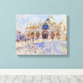 The Piazza San Marco, Venice, 1881 (olie op doek) Canvas Afdruk (Insitu (Houten vloer))