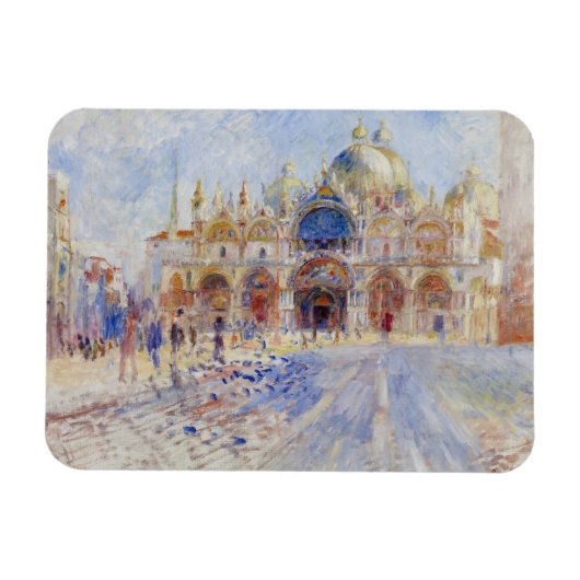 The Piazza San Marco, Venice, 1881 (olie op doek) Magneet (Horizontaal)