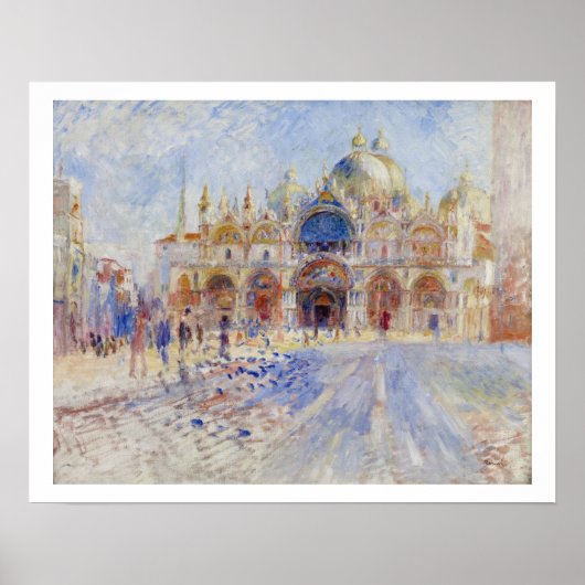 The Piazza San Marco, Venice, 1881 (olie op doek) Poster (Voorkant)