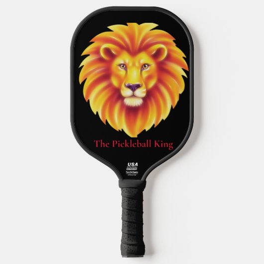The Pickleball King – Bold Lion Graphic Pickleball Pickleball Paddle (Voorkant)