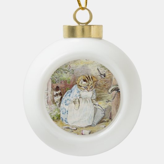 The Pie and the Patty Pan door Beatrix Potter Keramische Bal Ornament (Voorkant)