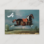 The Piebald Horse "Cehelds" die Monogram fokt, zwa Visitekaartje (Achterkant)