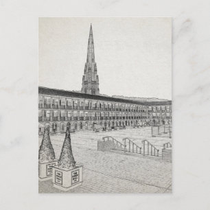 The Piece Hall, Halifax, Architectonische Schets Briefkaart